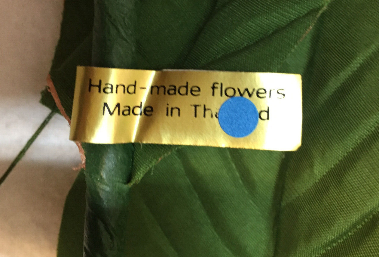 Magnolia Flowers Faux Artificial Light Burgandy 14.5″ to 29″ long Leaves Lot 4