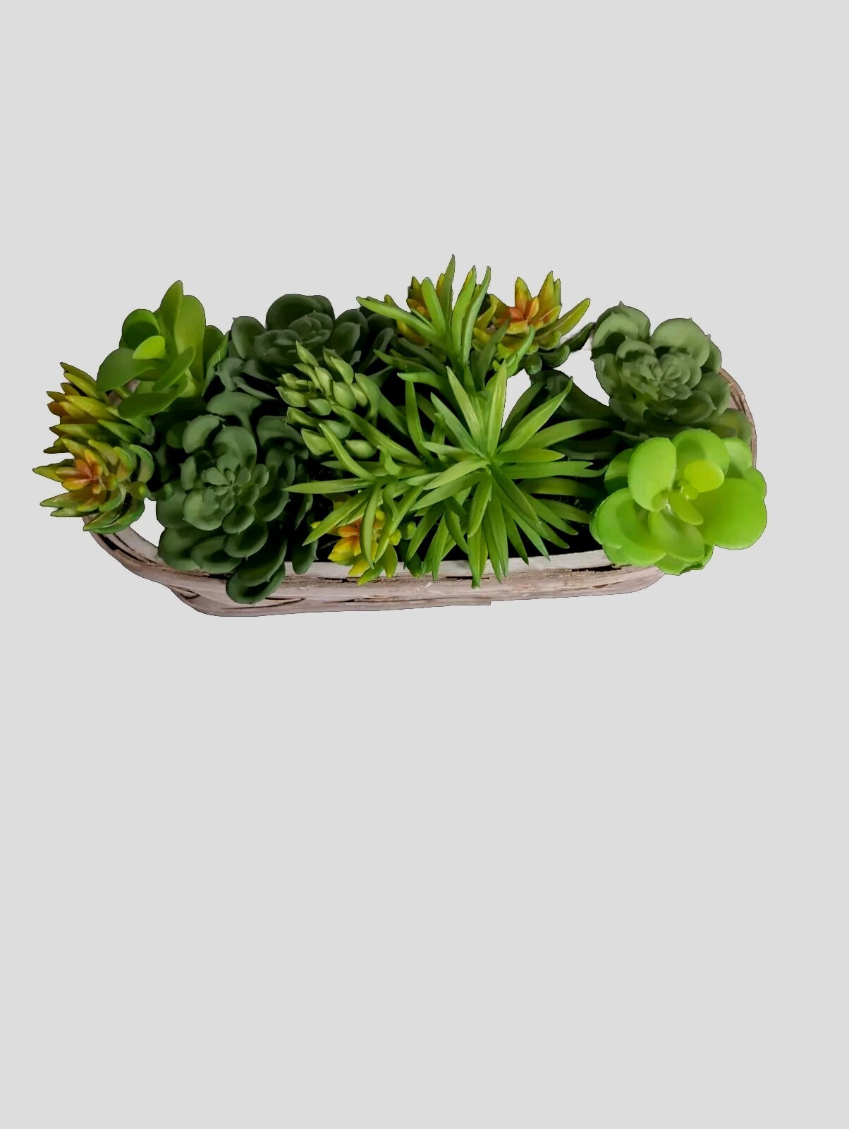Artificial Flowers/ Succulents In Basket Flower Succulent Decor 12 X 8 Inches