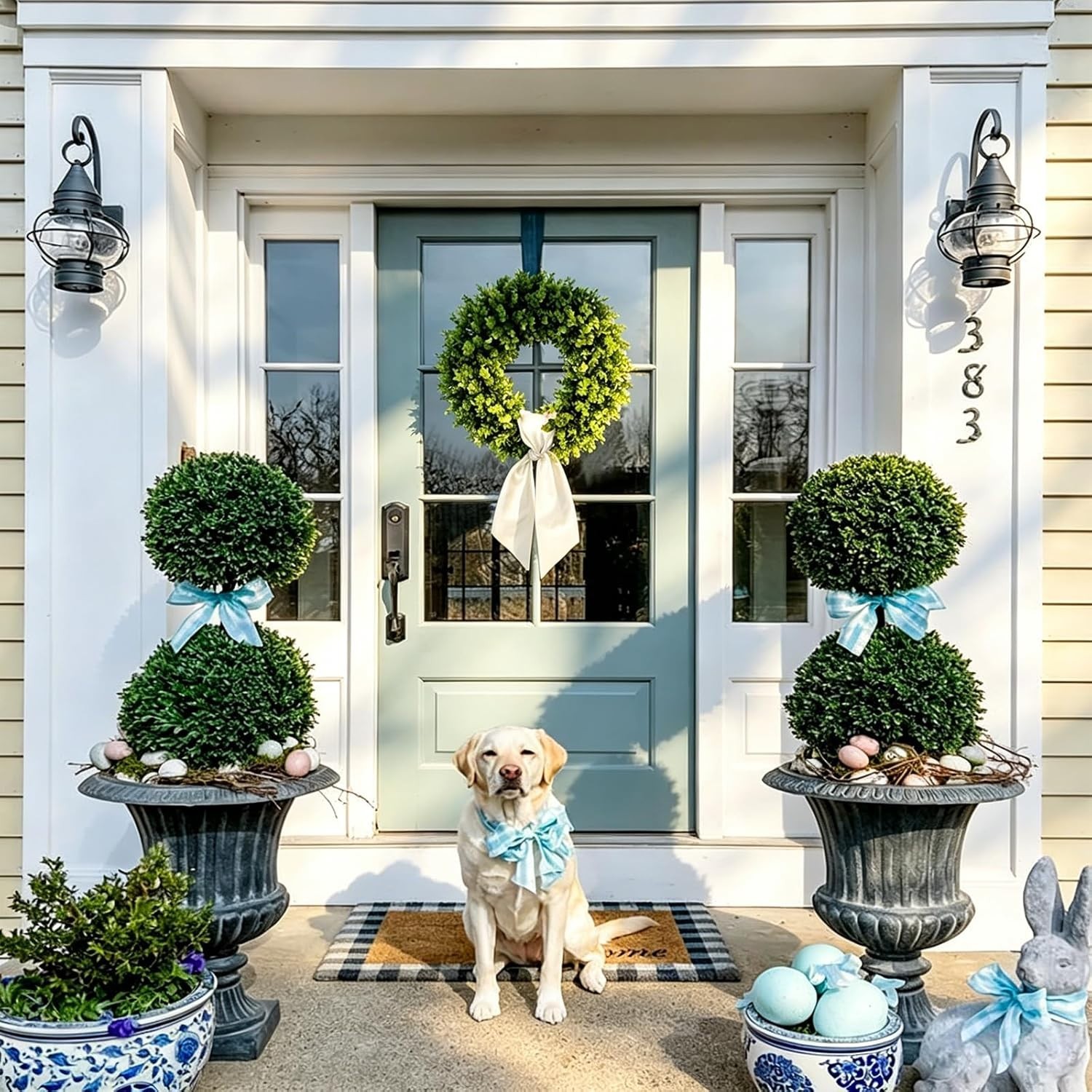 Charming 20” Artificial Boxwood Wreath – Perfect for Weddings & Seasonal Decor