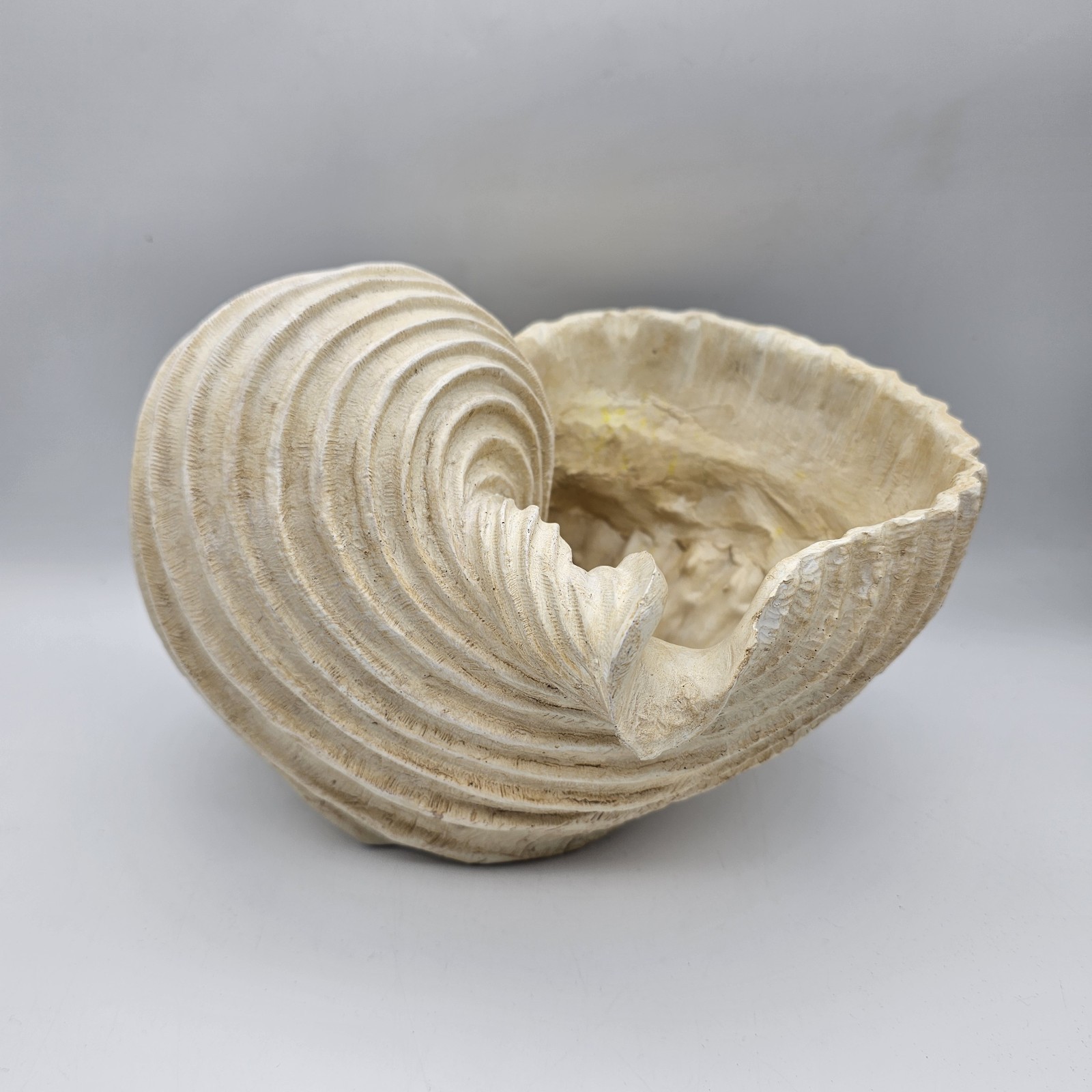 White Cream Decorative Faux Shell Planter Vase