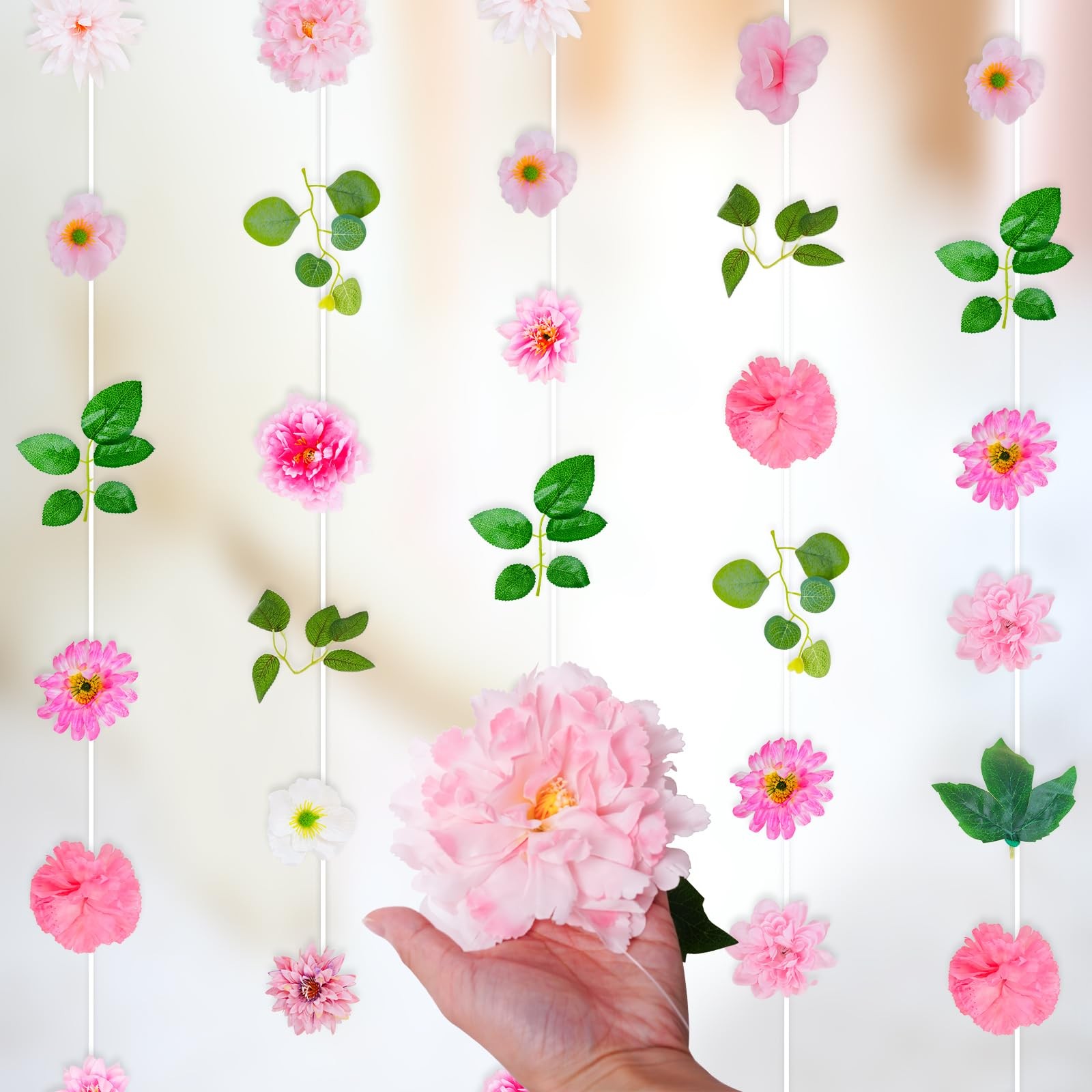 6 PCS Hanging Flower Garlands 6FT Artificial Flowers Hanging Decorations Flor…
