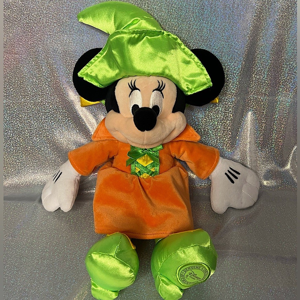 Halloween Minnie Mouse Witch 16″ Collectable Plush Stuffed Toy Disney Store 🎃