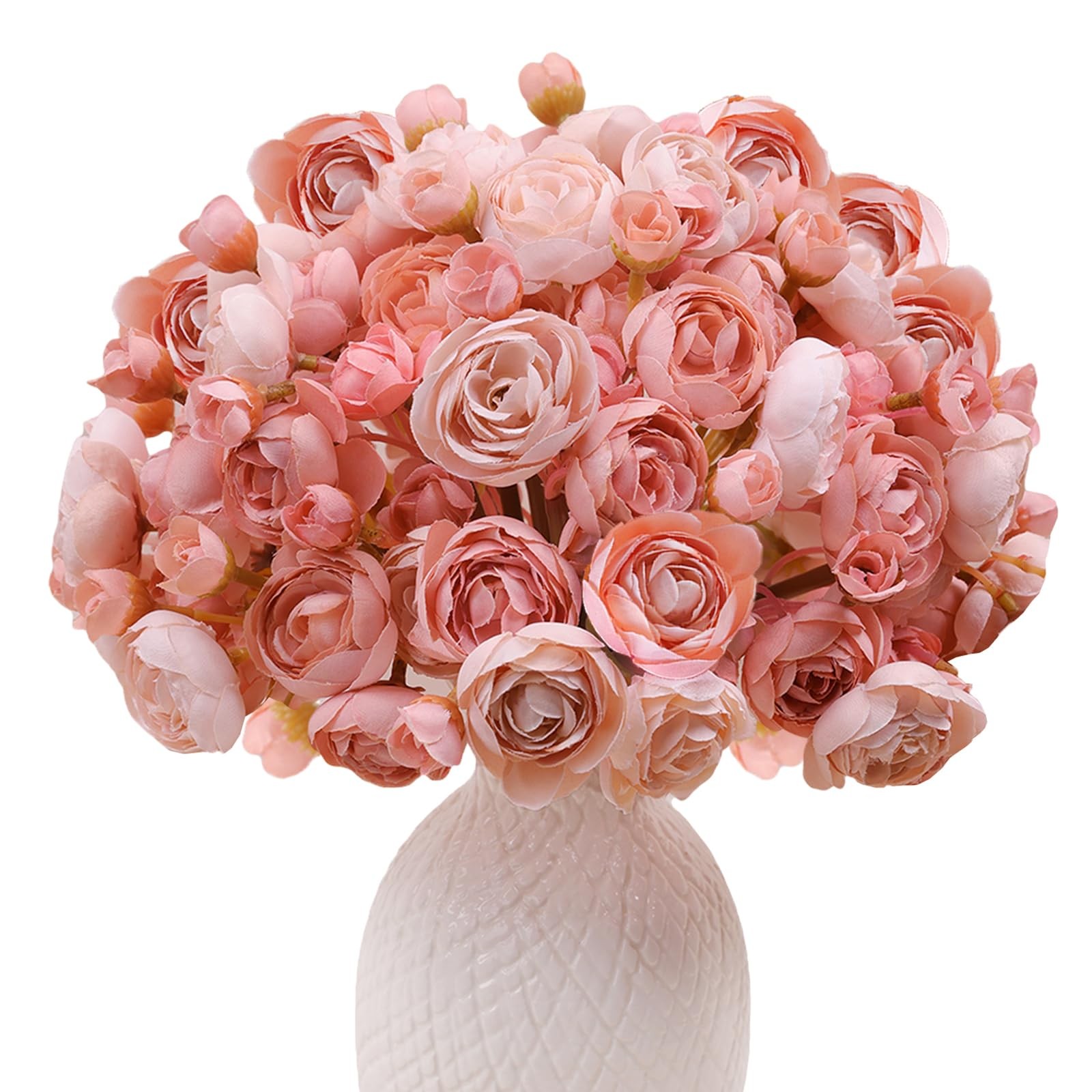 32 PCS Dusty Rose Real Touch Ranunculus Artificial Flowers Faux Peonies Bulk