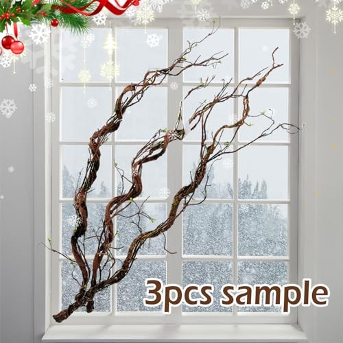 63″ Faux Tree Trunk Branch Wall Hanging Grape Vines Spooky Decor | Artificial