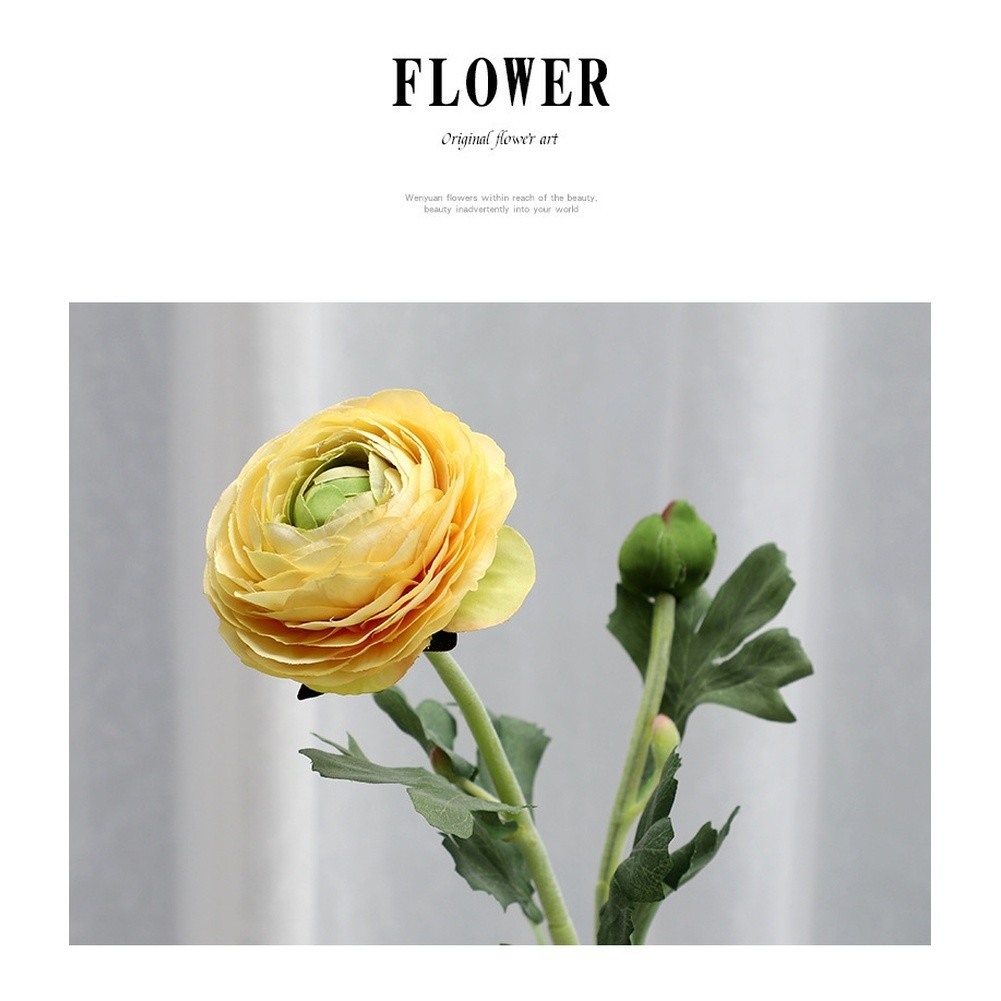 Silk Peony Artificial Flower with Flexible Stem for Custom Arrangement 52x10cm