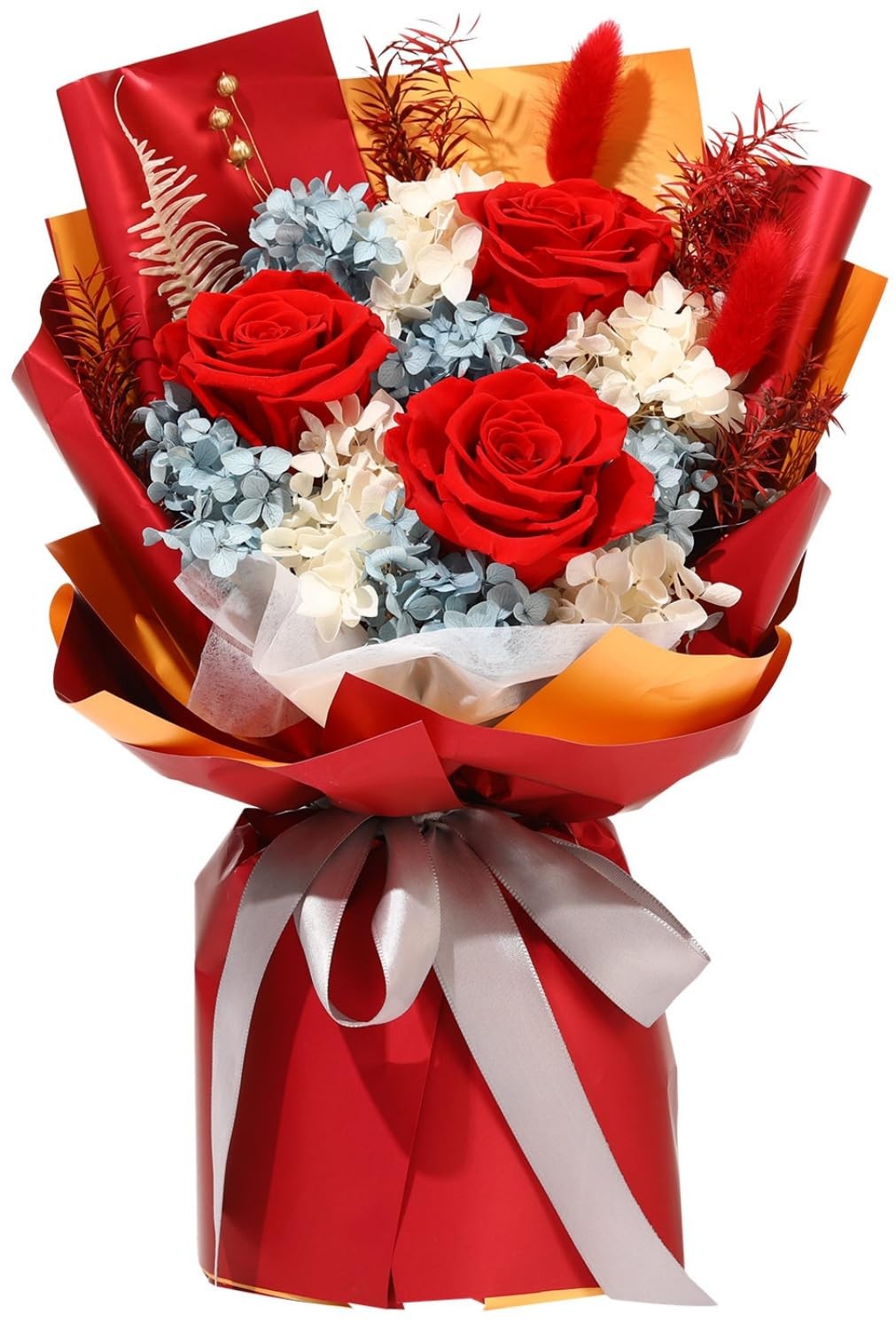 Preserved Red Flower Bouquets Long Lasting Forever Flowers for Sale Delivery