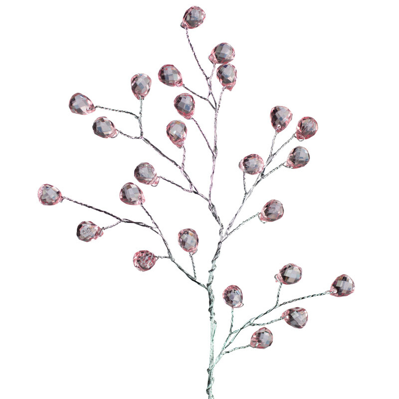 Set of 6 Pink Acrylic Gem 8″ Accent Sprays for Corsages and Accenting