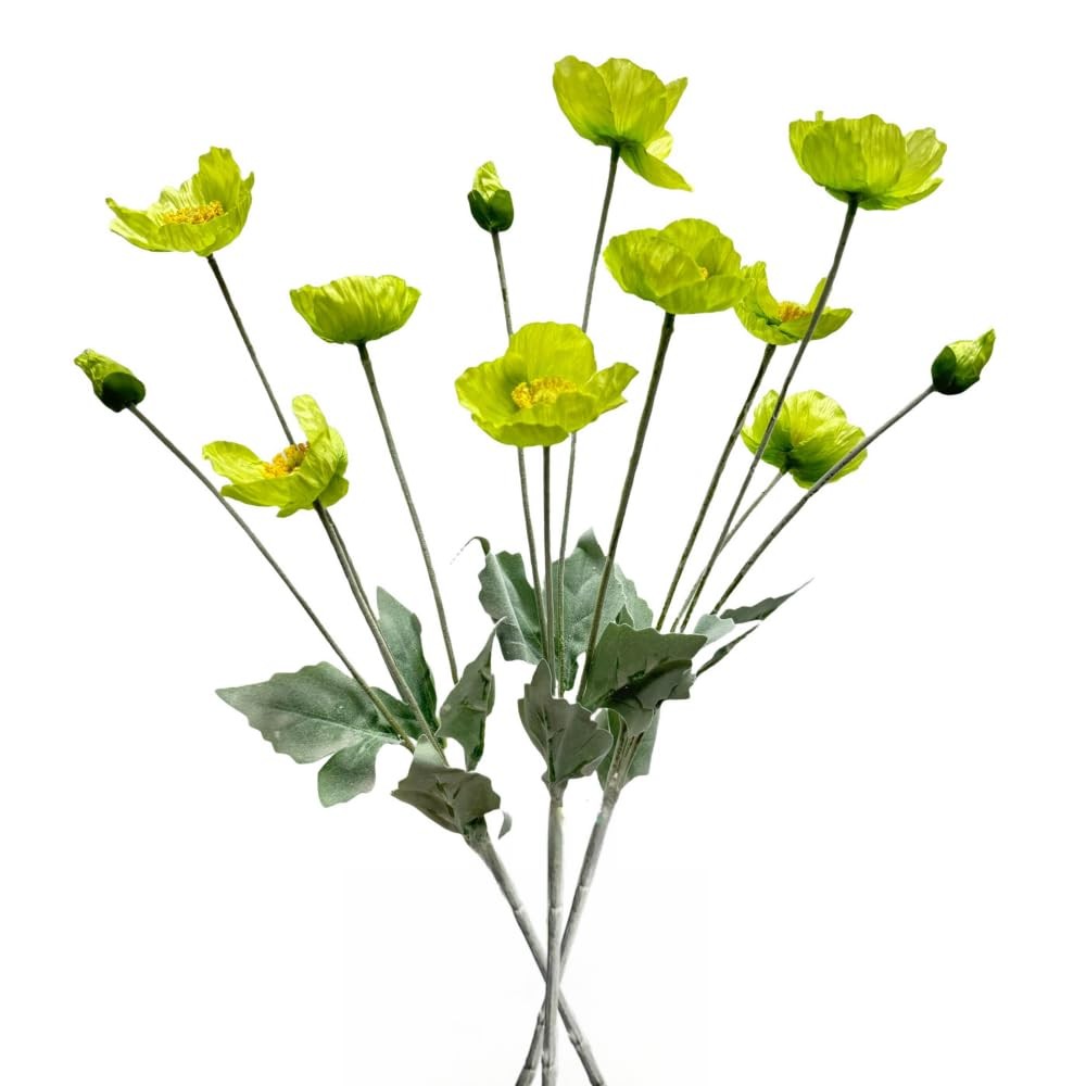 Urier Poppies Flowers Artificial,Ranunculus Artificial Flowers,Silk Flowers w…