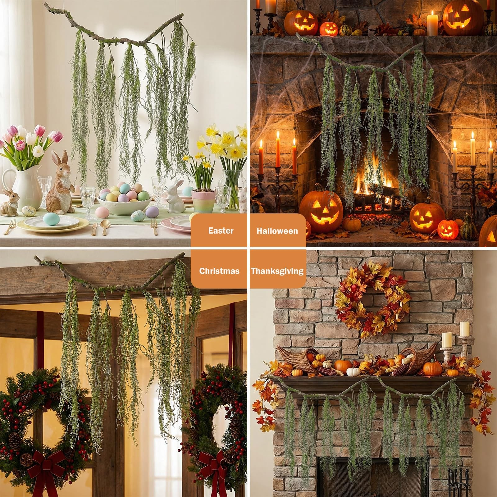63inch Rustic Curly Artificial Weeping Willow Branches Faux Twisty Wood Curta…