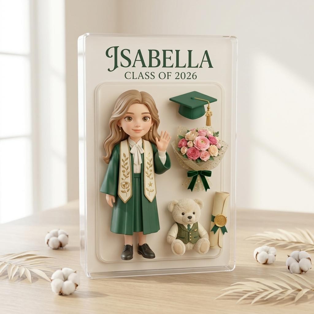 Personalized Graduation Gift for Her, Custom Class of 2026 Acrylic Block