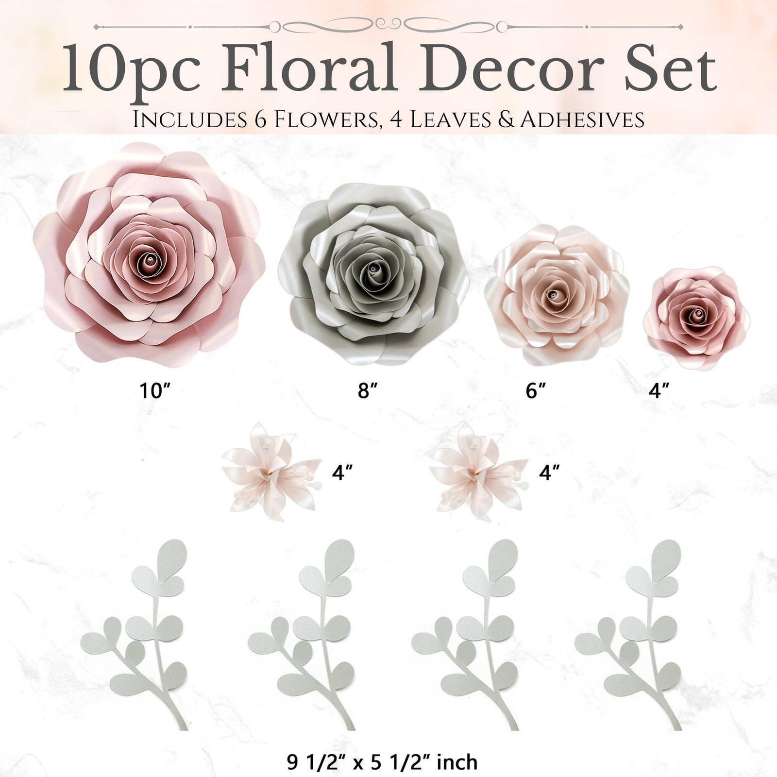 Paper Flowers Wall Decor – 3D Flower Wall Backdrop for Baby Nursery, Girls Ro…
