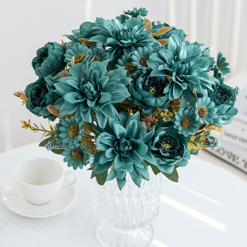 Artificial Flower Similated Silk Dahlia Decoration Bouquet Party DIY Accessories
