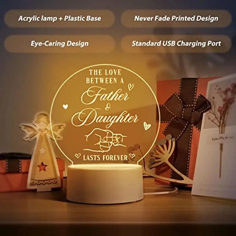 Personalized Night Light for Dad – Perfect Birthday, Retirement,
