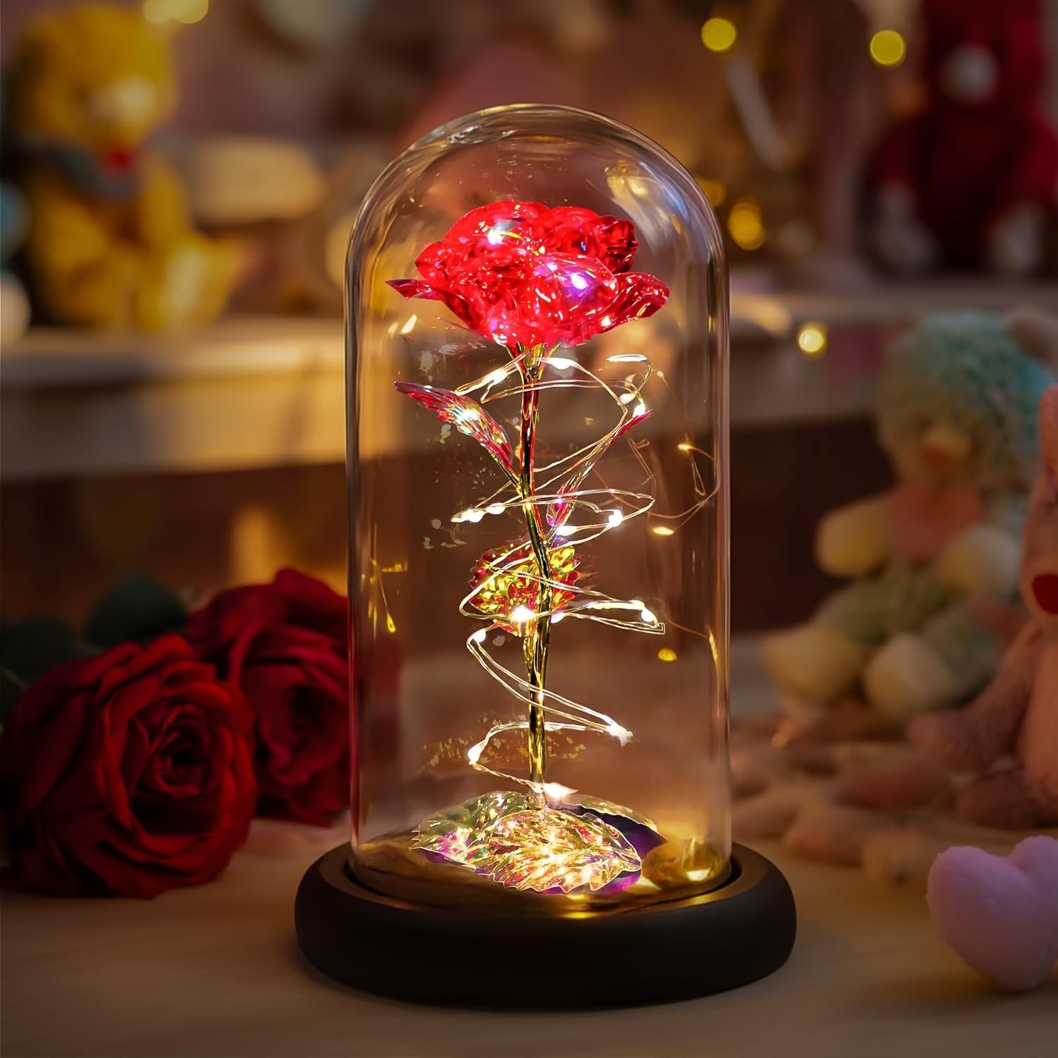 Eternal Red Rose with LED Lighting – Romantic Gift for Valentine’s Day & More