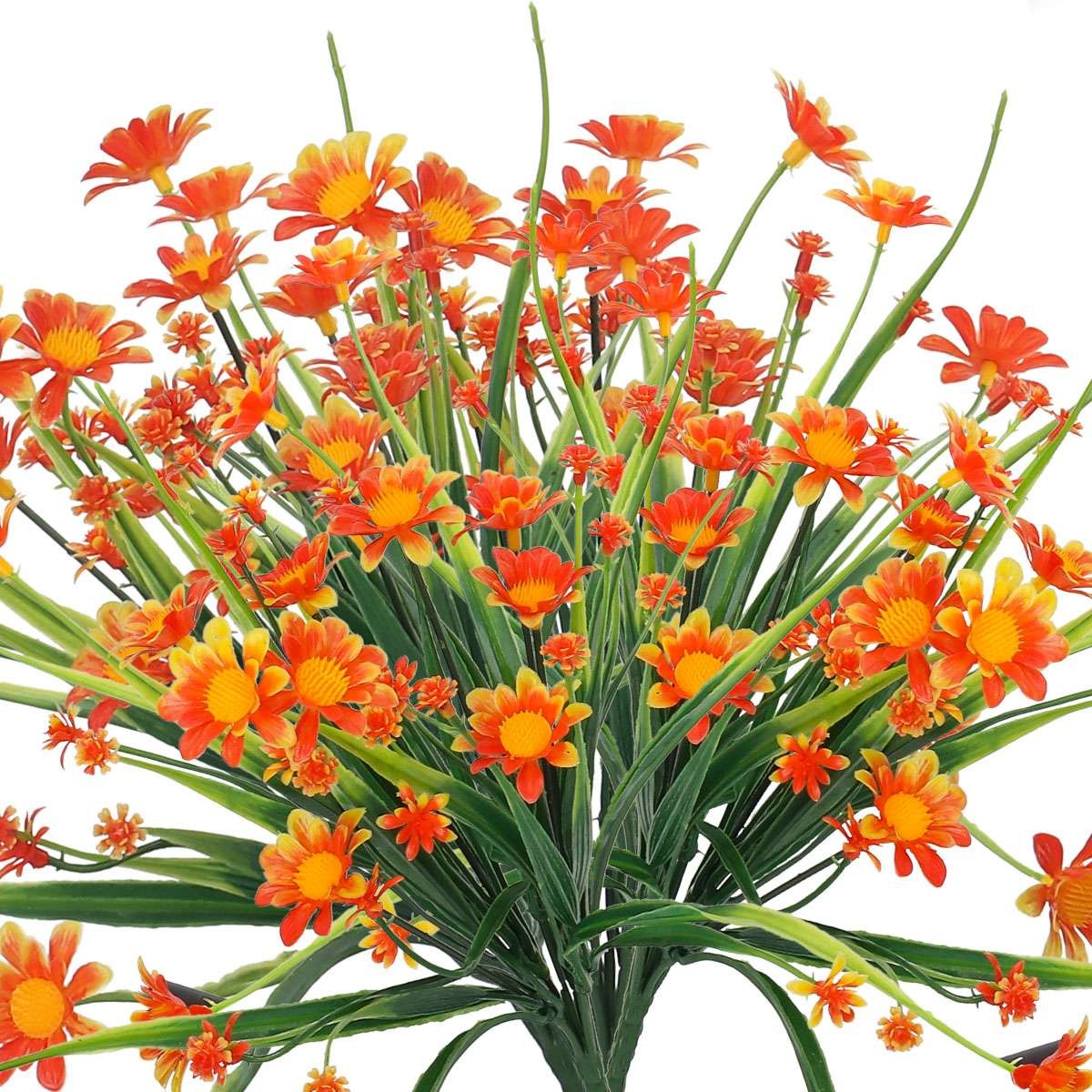 Artificial Plastic Flowers Fake Plants UV Resistant Garden Decor In/Outdoor