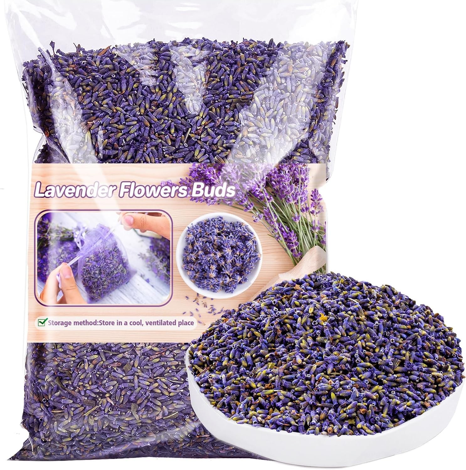 7oz Dried Lavender Flowers Organic Buds Bulk for Sachets Soap Making DIY Crafts