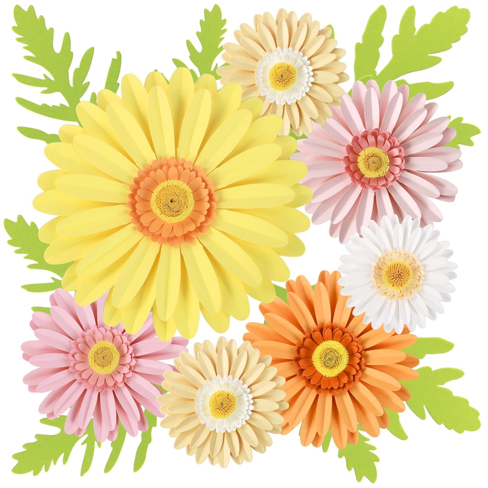 JAZZ Daisy Giant Flower Wall Decor, 3D Large Flower Party Decoration, Artific…