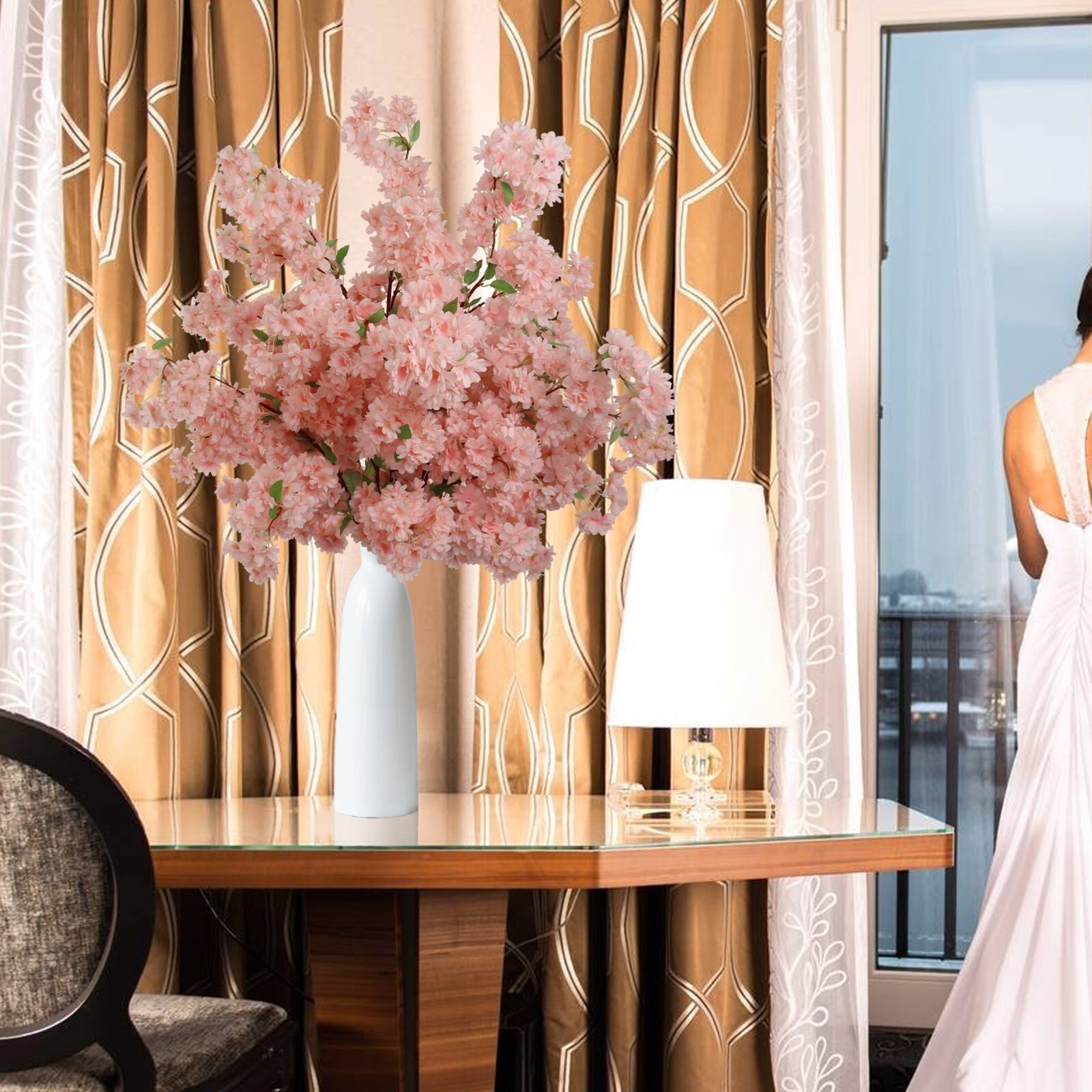 3 Light Pink Cherry Blossom Sprays: 30″ – Spring Events, Weddings, D?cor