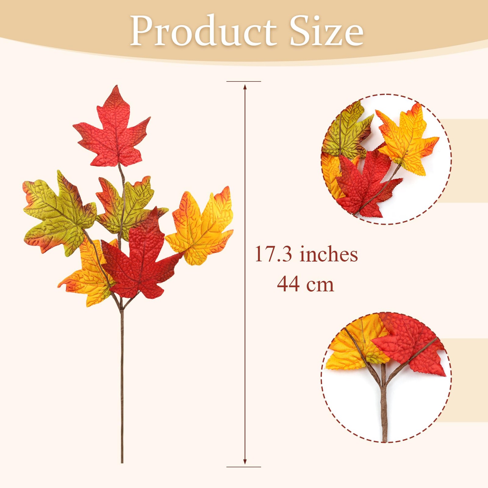 AWARDSEN Fall Leaves Artificial Stems 6 PC