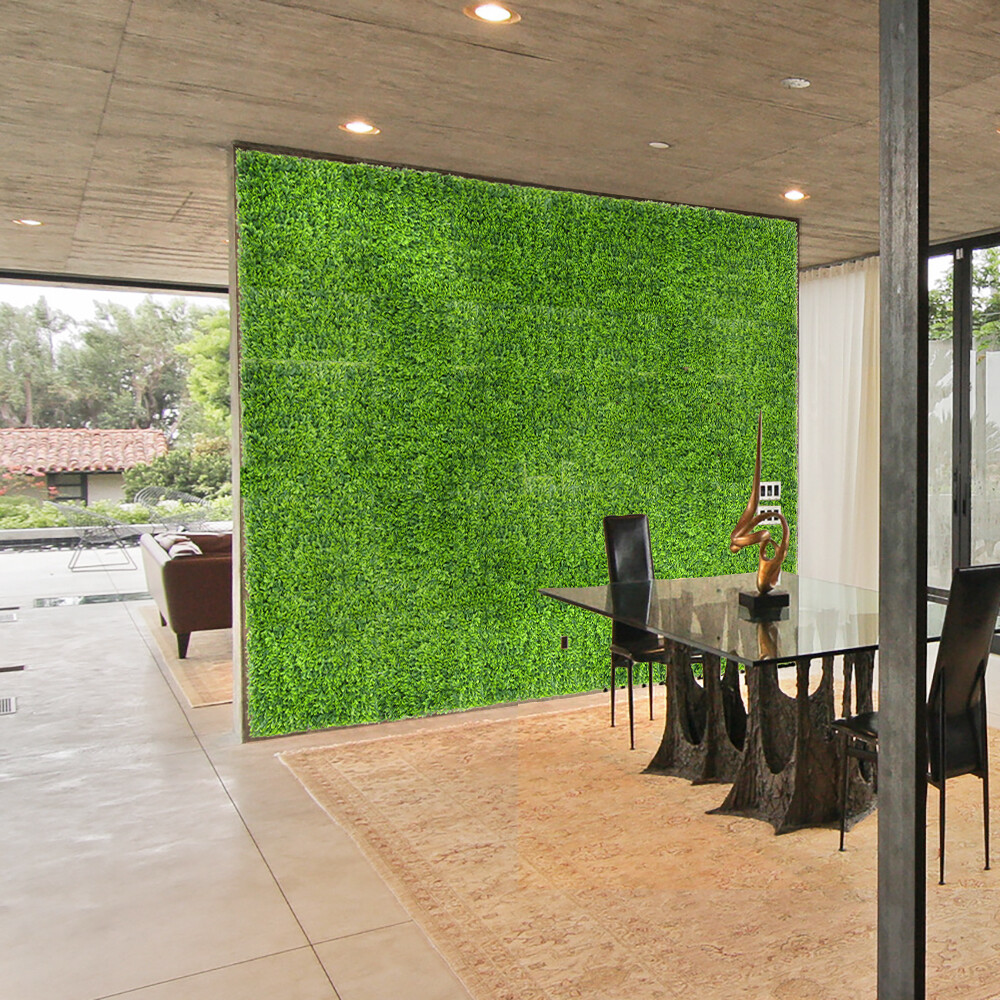 20×20″ Artificial Faux Greenery Mimosa Leaf Fence Screen Wall Decor Panel