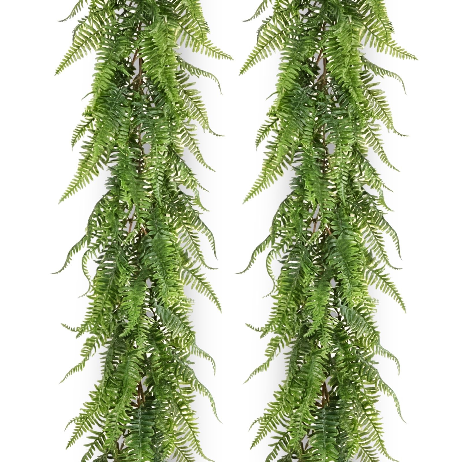 2 Pack 6ft Artificial Greenery Garland Hanging Boston Fern Garlands Lifelike …