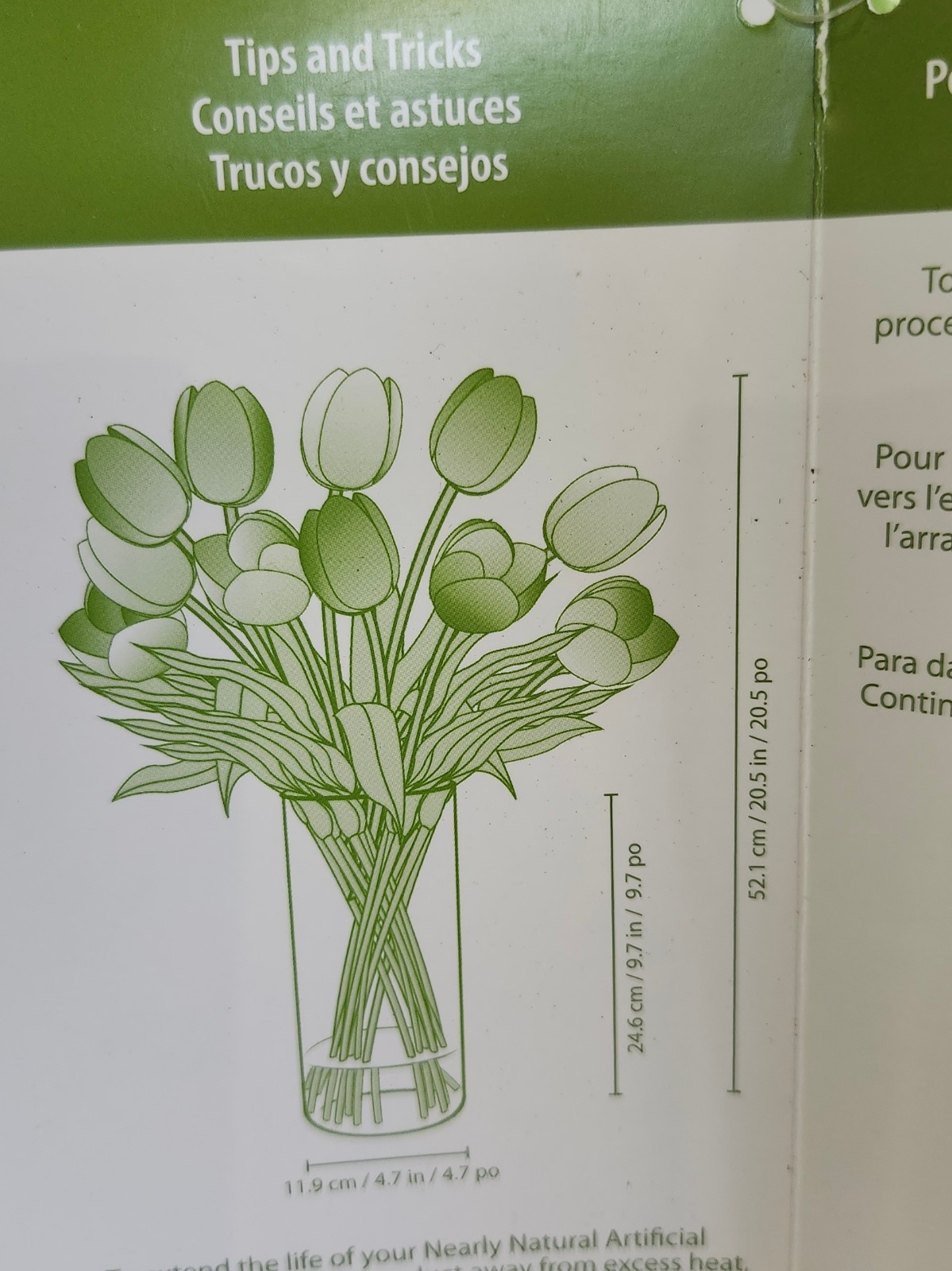 Tulips Artifical Fake Flower Floral Arrangement Silk Flowers With Vase NEW