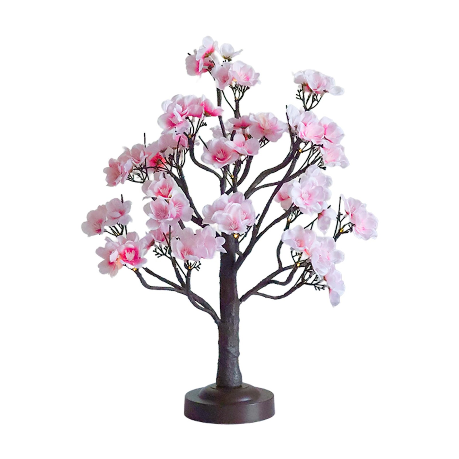 18 Inch Cherry Blossom Tree Timer Warm White Bonsai USB Battery Powered