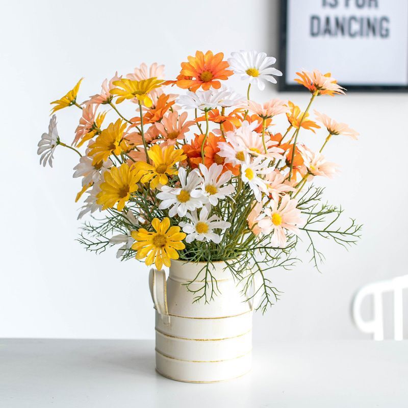 Artificial Chamomile Flower Bouquet For Pot Vase Office / Home Garden Decor NEW