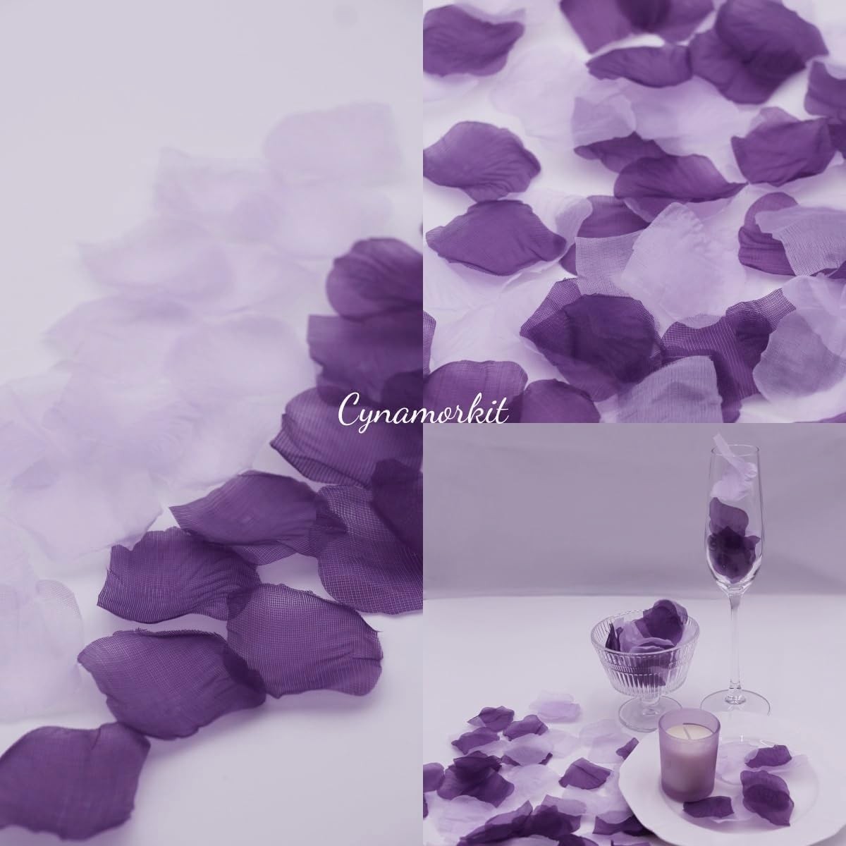 Black Fake Rose Petals Hotel Valentine Party Decoration 1000 PCS
