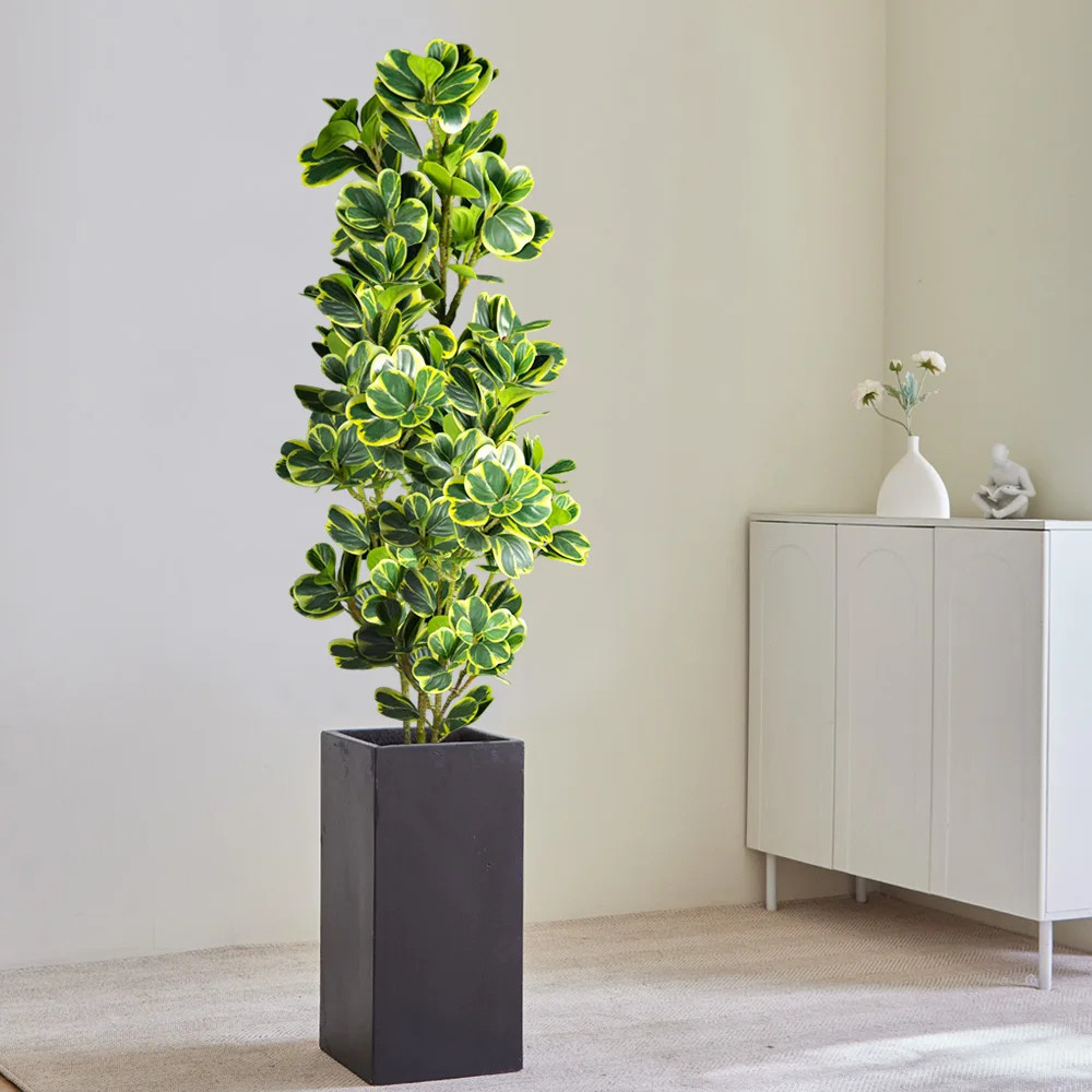 76cm/115cm Artificial Ficus Tree Fake Tropical Plants Plastic Rubber Branch