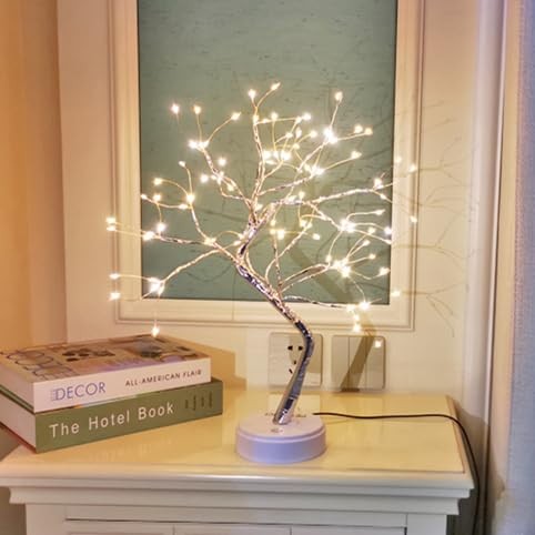 pete mici 108 LED Tabletop Bonsai Tree Light, 8 Modes 20’’ Warm White Artific…