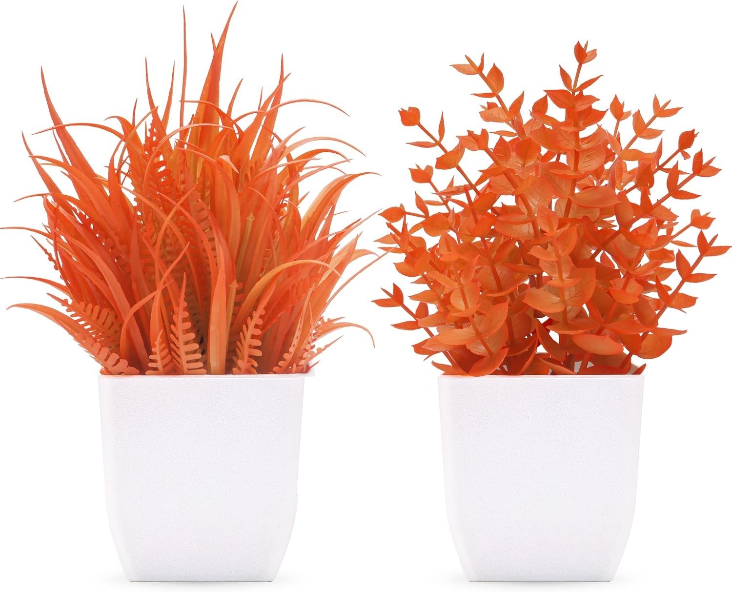Lightweight Maple Red Faux Plants Set for Home Office and Fall Decoration