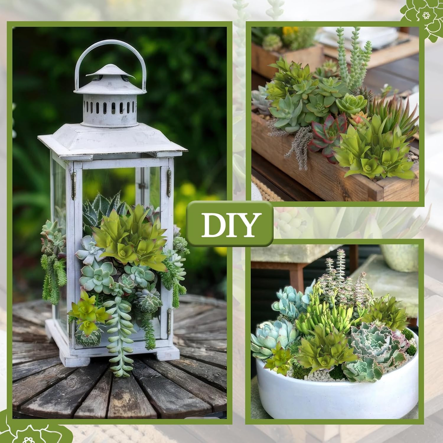 8 Pcs Artificial Succulent Plants Unpotted Fake Mini Succulents Realistic Faux C