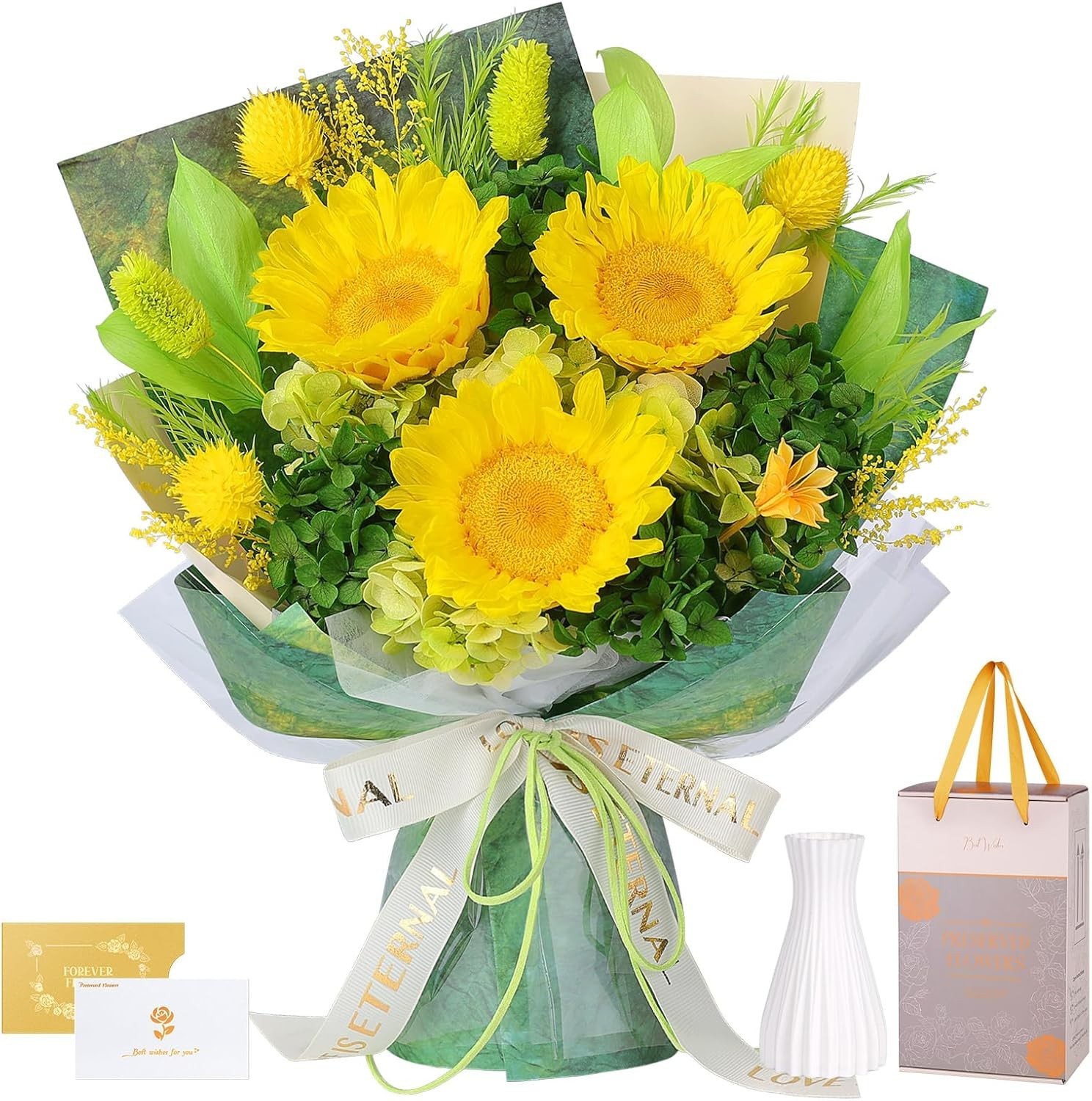 Preserved Sunflower Bouquet – Forever Flowers for Delivery, Long-Lasting Flower
