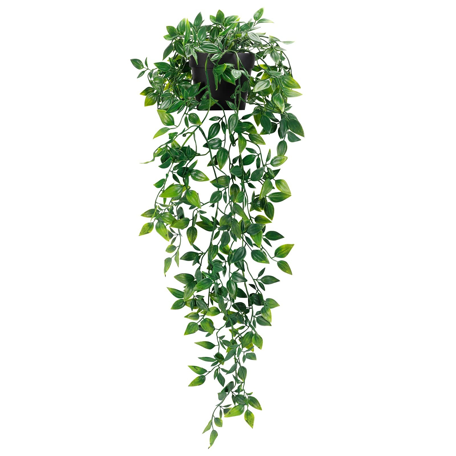 Artificial Hanging Plants – Small Potted Decor for Indoor Outdoor Office Shelf
