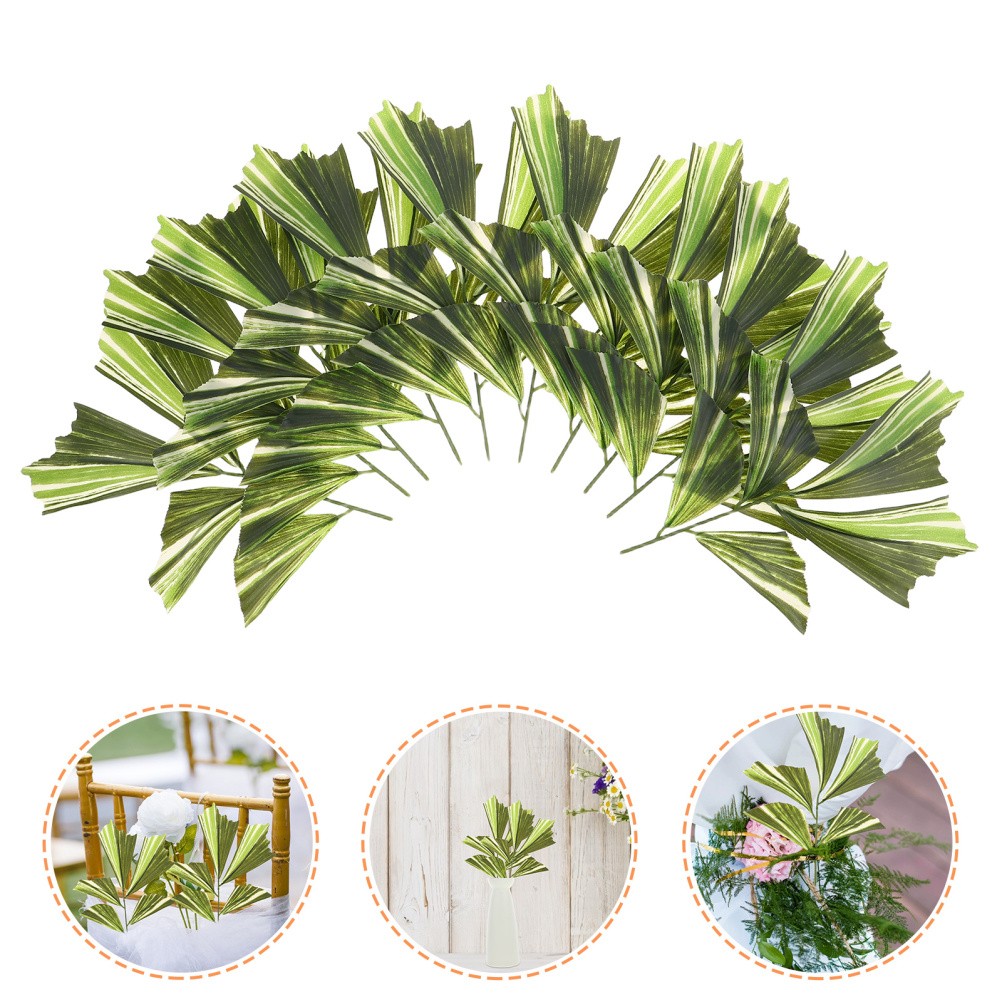 10 PCS Artificial Greenery Stems for Vase Leaves Crafts Palm Leaf