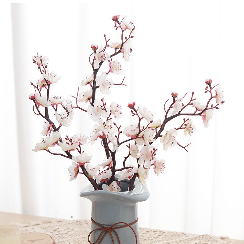 60cm Long Artificial Plum Flower Silk Petals Spring Winter Home Garden Decor NEW
