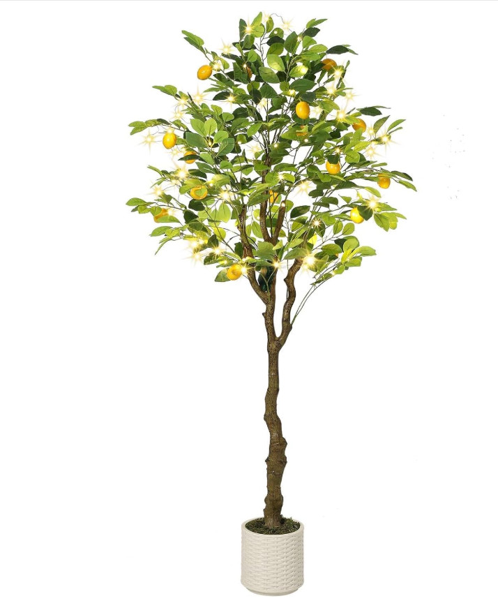 5FT Artificial Lemon Tree – 60In Fake Lemon Tree for Home Office Decor