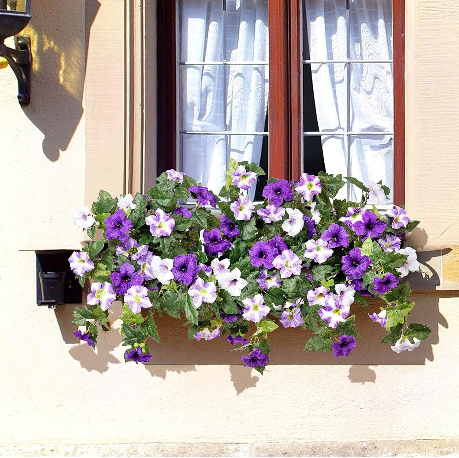Artificial Hanging Fake Flowers with Basket Plants for Outdoor Decoration, Fa…