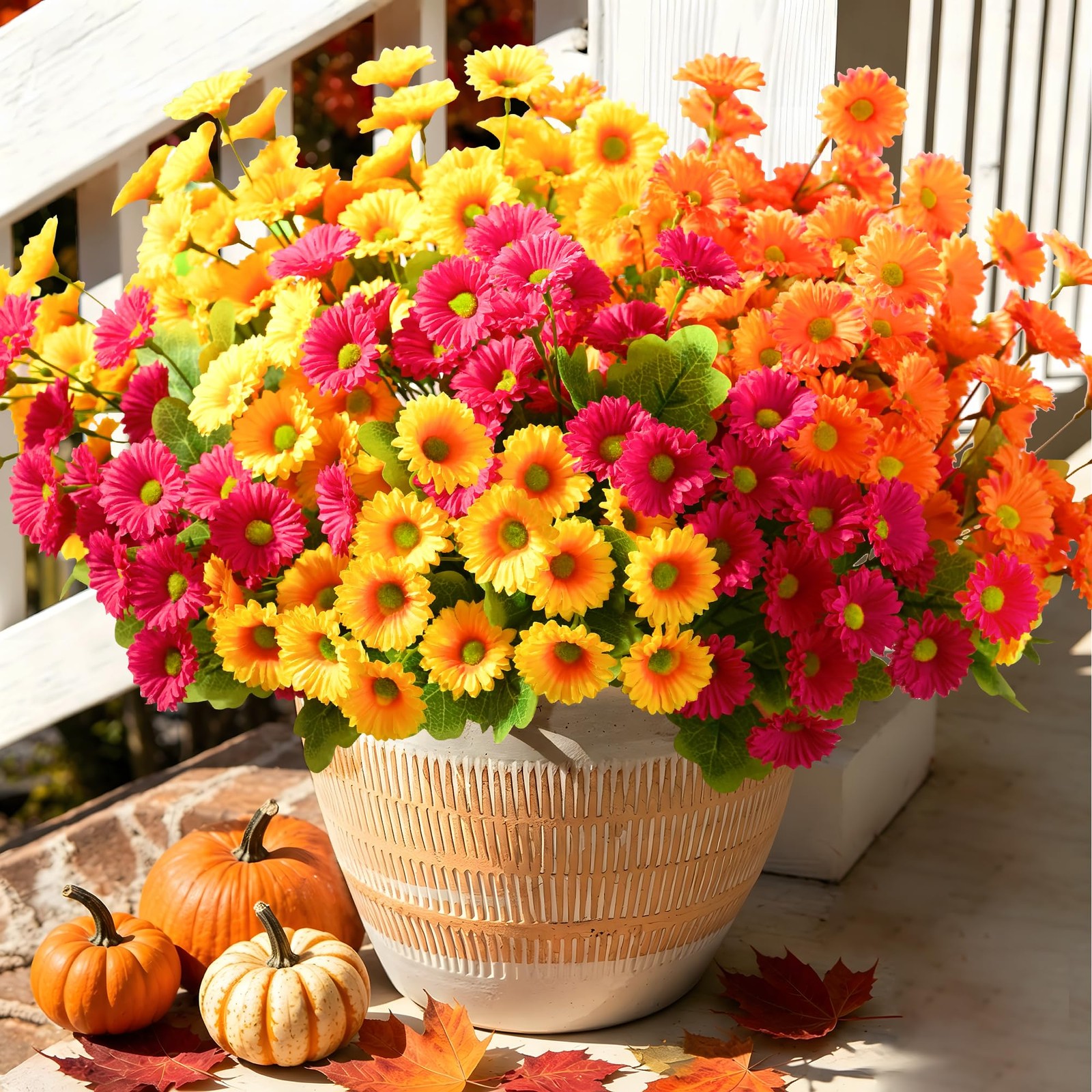Best Waipfaru Artificial Flowers for Outdoors Faux Plants, UV Resistant Outdoor