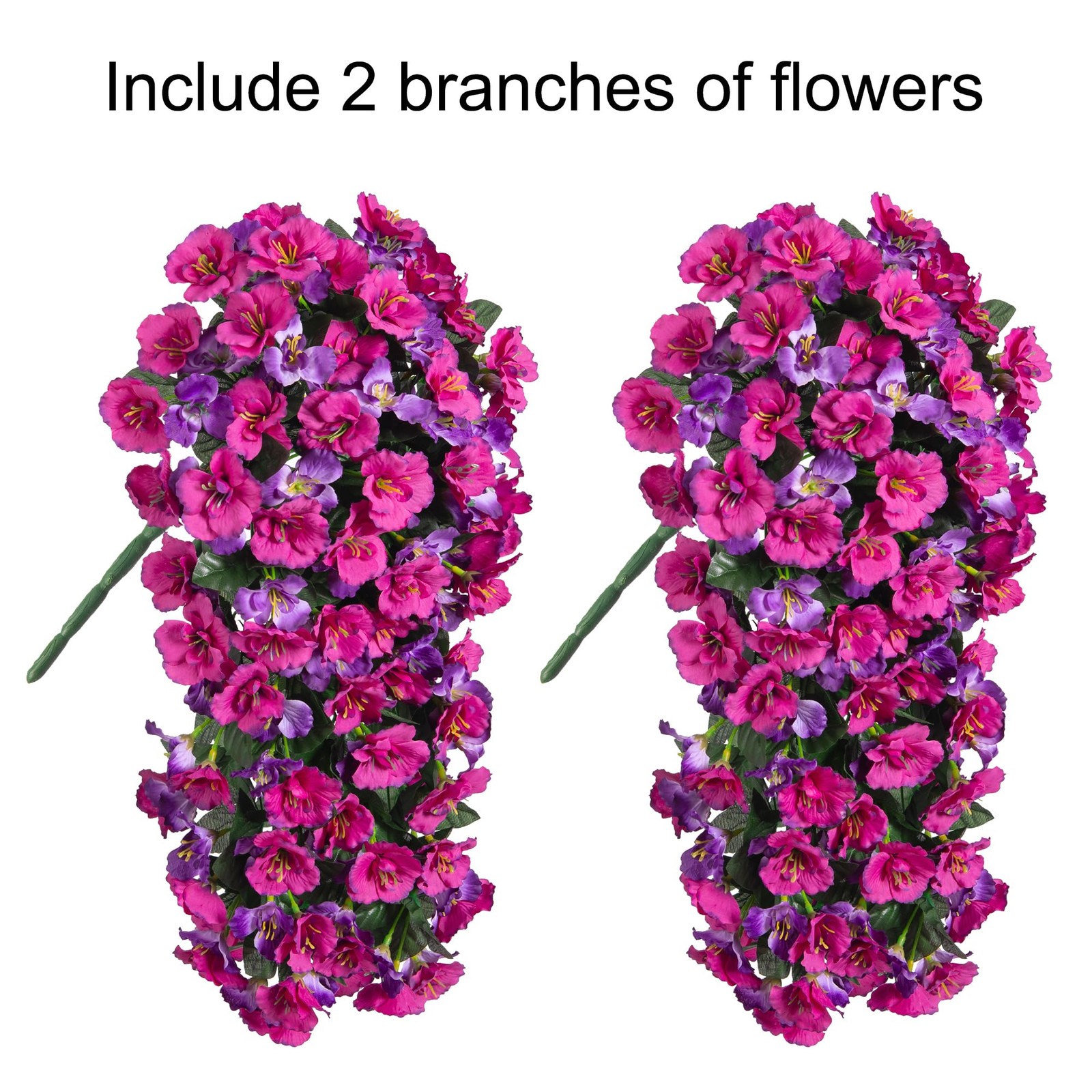 Fake Hibiscus Artificial Hanging Flowers Plants for Outdoors Decoration, 2pcs…