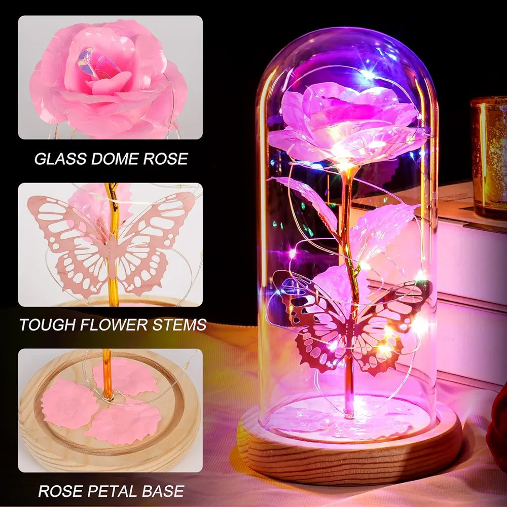 Valentine’s Gift For Her, 2 Day Shipping, Eternal Rose, Baby Pink