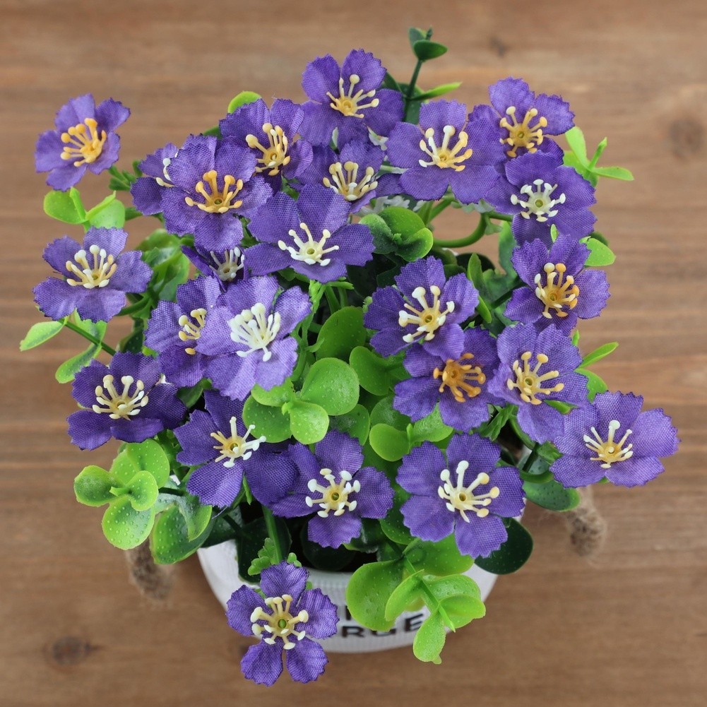 Silk Milo Orchid Artificial Flower Potted Plant for Home and Small Spaces