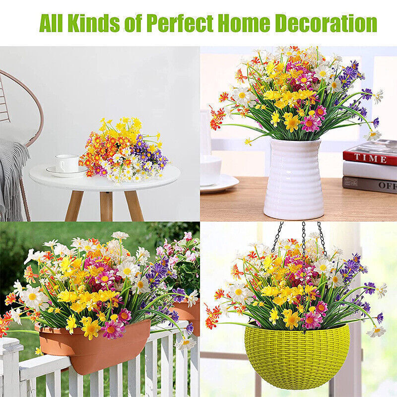 51 heads Artificial Flowers Plastic Plants In/Outdoor Wedding Home Garden Decor