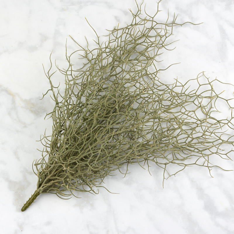 23″ Flocked Faux Grass Floral Bush for Indoor Decor