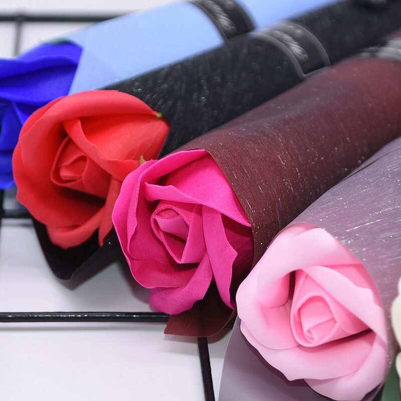 5pcs Rose Bouquet Soap Flower Box Wedding Birthday Valentines Mother’s Day Gift