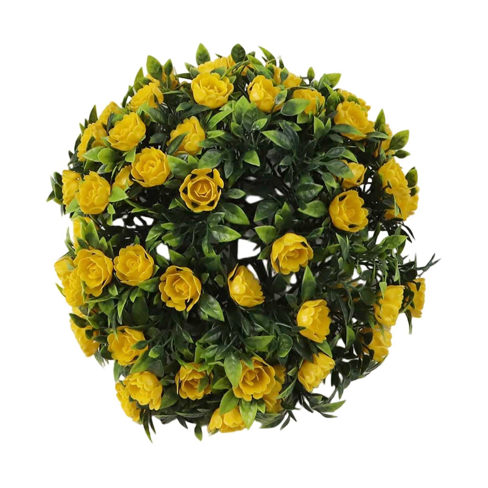 Set of 2 Faux Plant Balls Artificial Flower Balls 25cm for Hanging Decoration