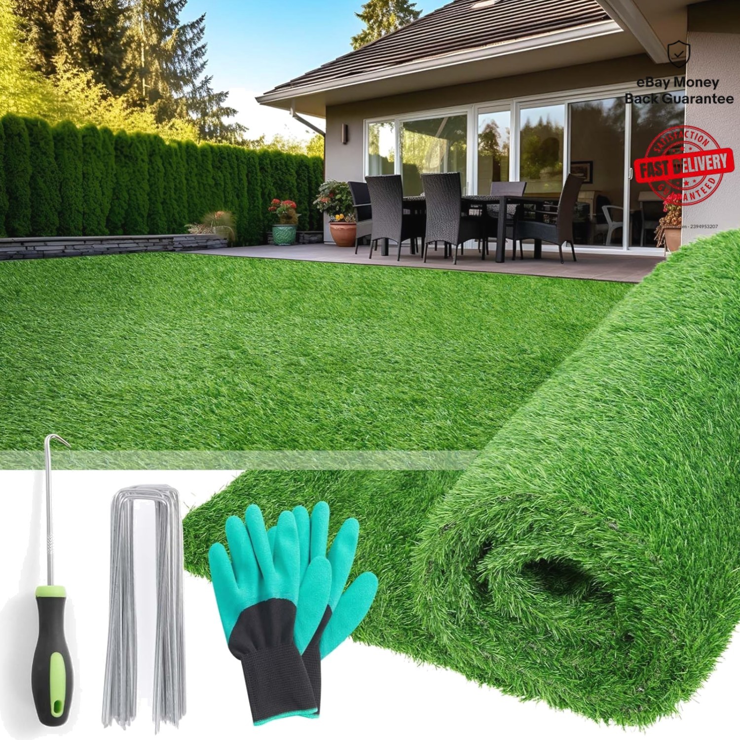 5x8ft Artificial Turf Rug – Realistic Grass Mat for Easy Outdoor Transformation