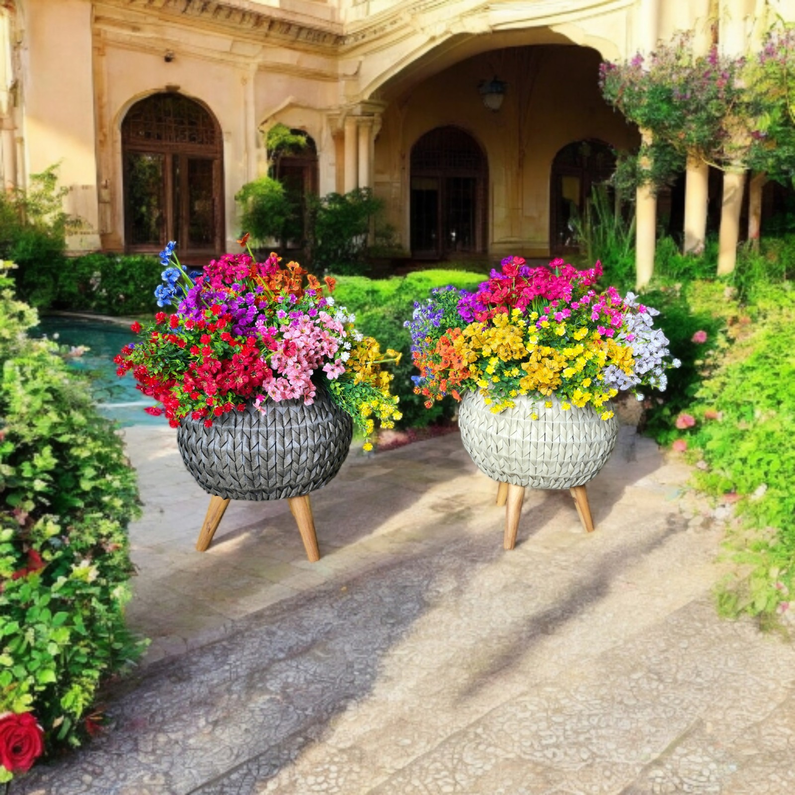 24 Bundles Colorful Beautiful fantasy-style artificial flower (not realistic)