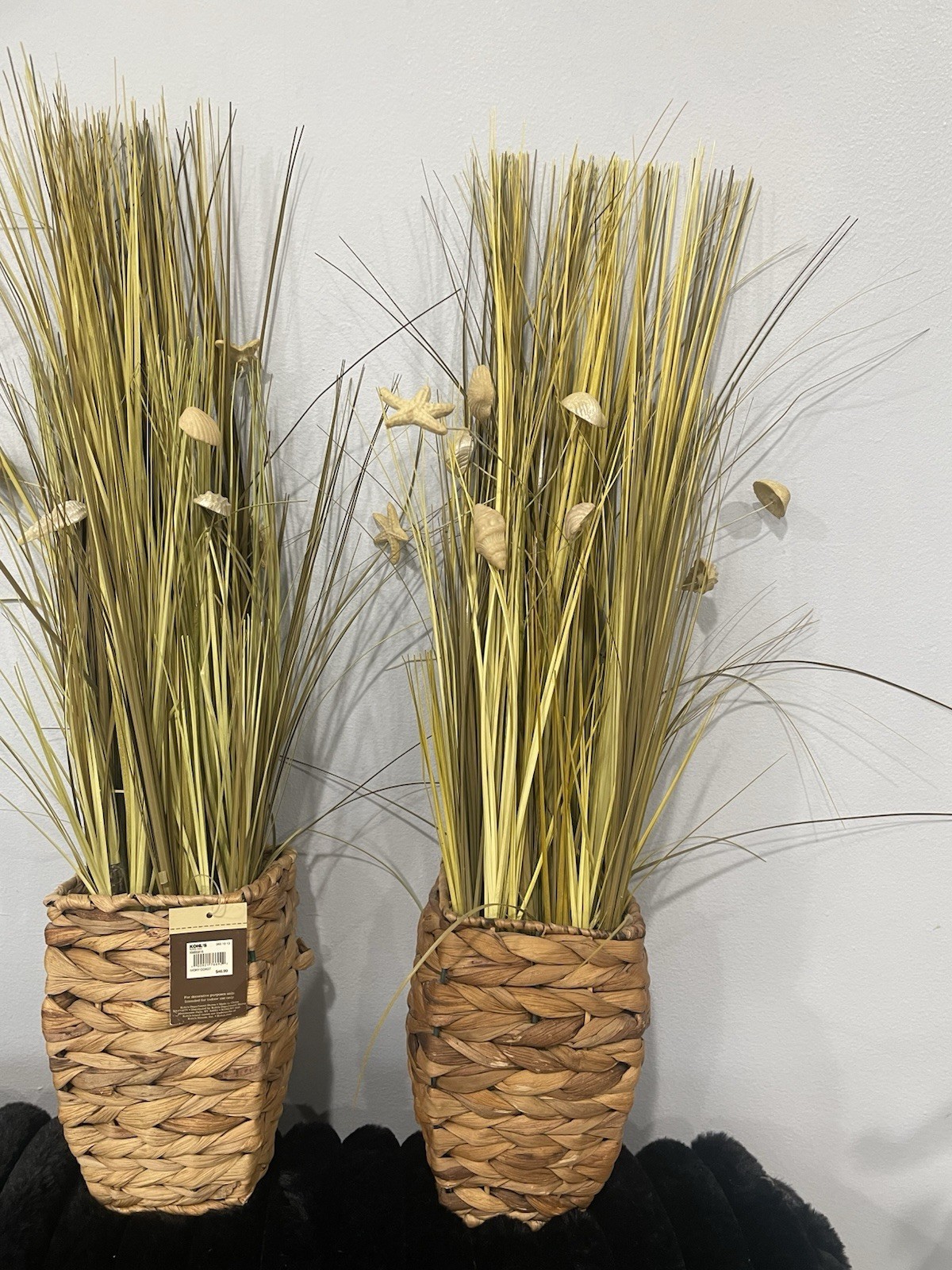 Sonoma Life + Style Artificial Grass Arrangement in Wicker Planter Green/Brown